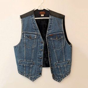 Leather/Denim Vest by Pepe Jeans